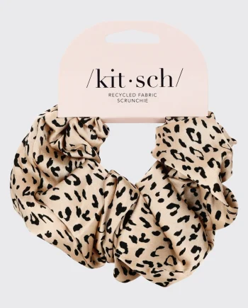KITSCH Satin Scrunchie Leopard