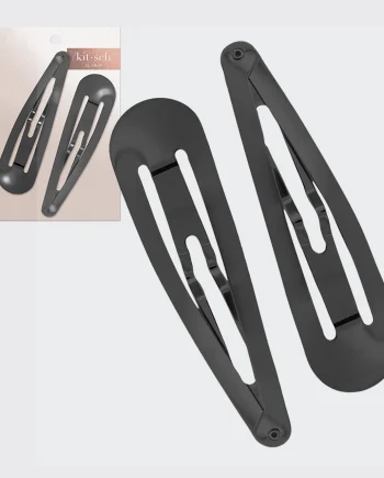 KITSCH Snap Clips XL Hematite 2st.