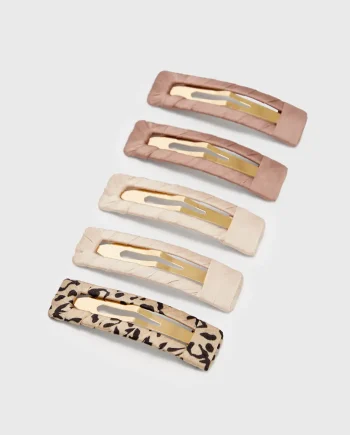 KITSCH Satin Wrapped Snap Clips 5st